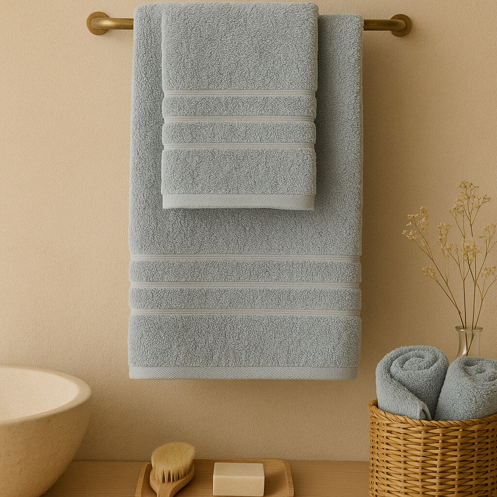 Bath towel 100% Egyptian Cotton. Green color.