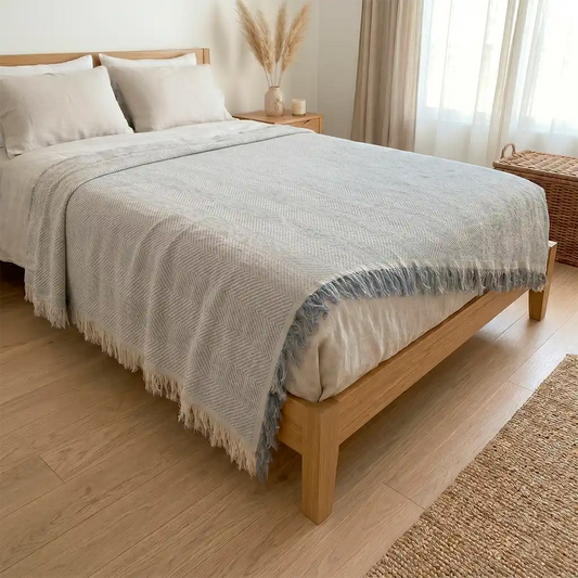 Summer Bedspread & Sofa Throw - Turquoise Blue