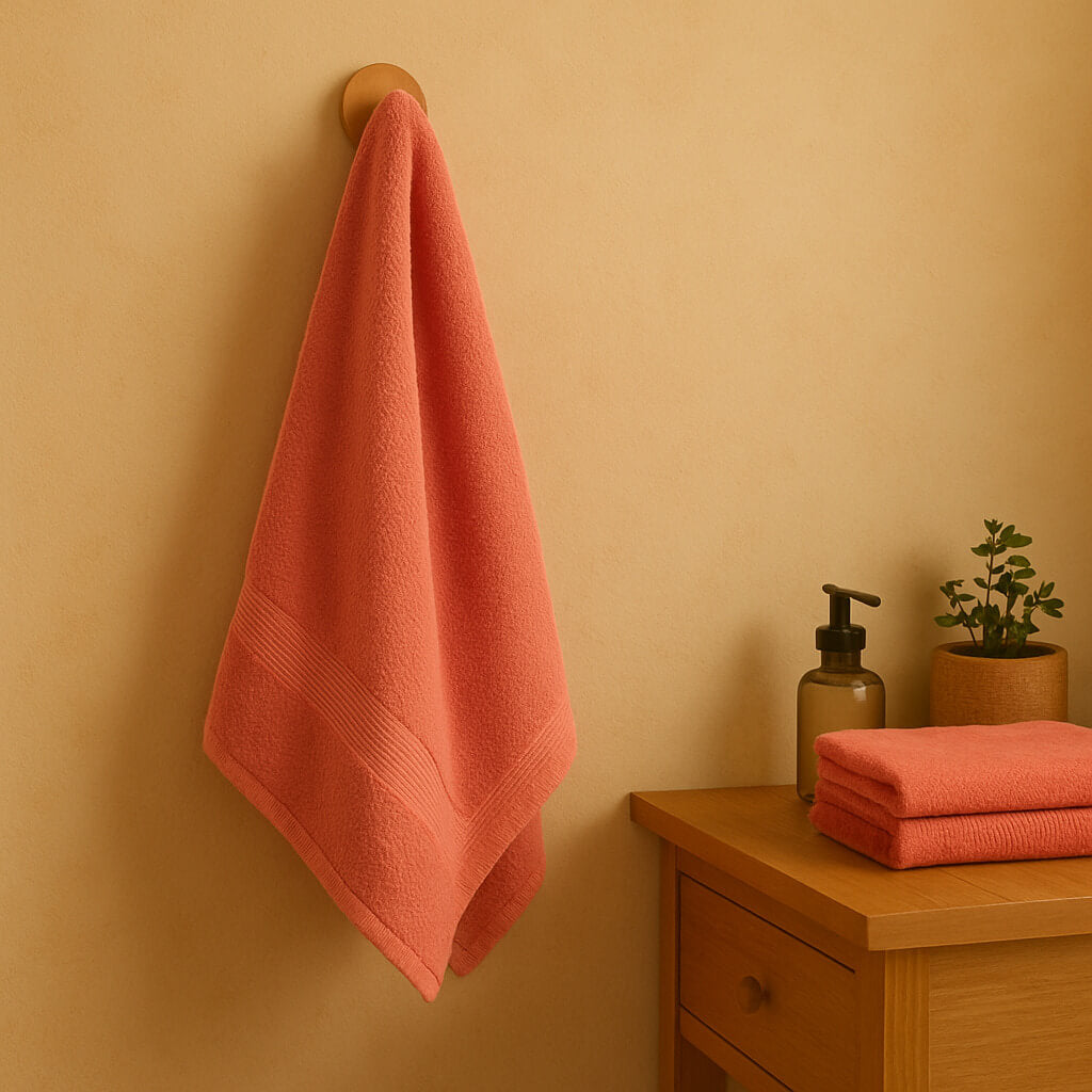 Bath towel 100% Cotton Zero Twist. Aquamarine blue colour.